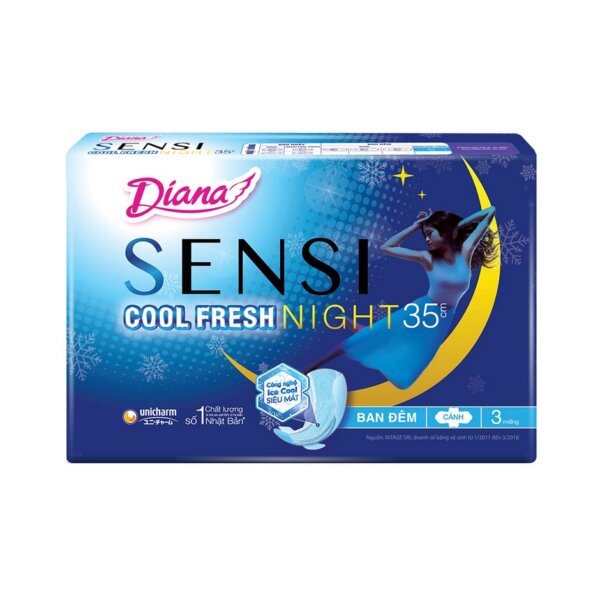 Băng vệ sinh Diana Sensi Cool Fresh Night 35(3)-1902