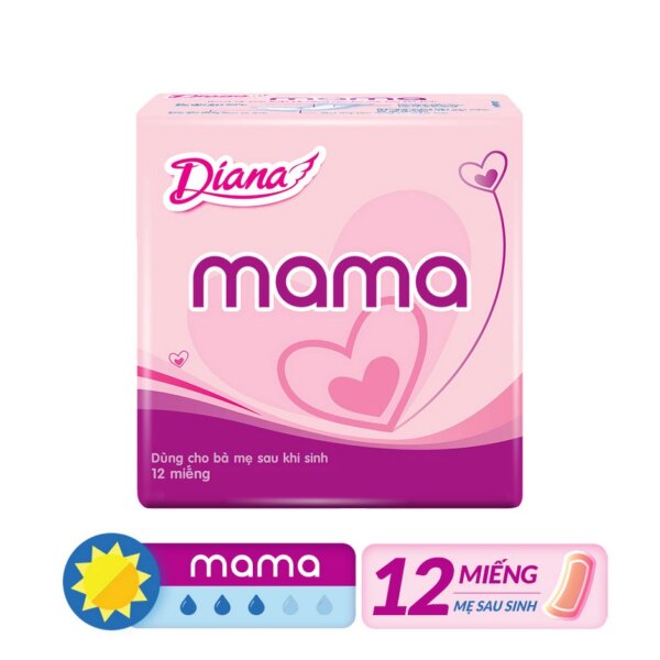 Băng Vệ Sinh Dành Cho Mẹ Sau Sinh Diana Mama 12 Miếng
