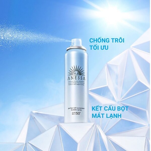 Xịt chống nắng bảo vệ hoàn hảo toàn thân dạng bọt ANESSA Perfect UV Sunscreen Bubble Spray SPF 50+ PA++++