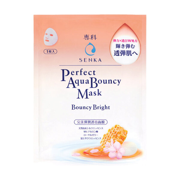 Mặt nạ dưỡng da đàn hồi và sáng mịn Senka Perfect Aqua Bouncy Mask Bouncy Bright