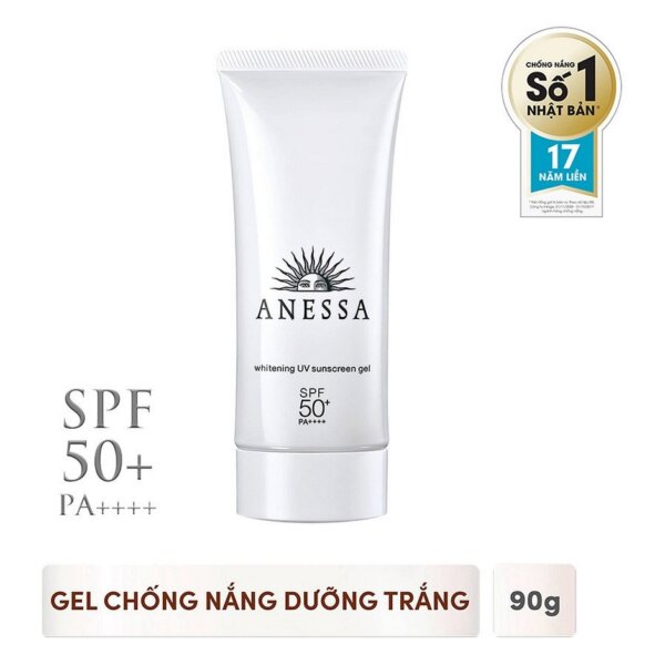 Gel chống nắng dưỡng trắng Anessa Whitening UV Sunscreen Gel SPF50+, PA++++ 90g