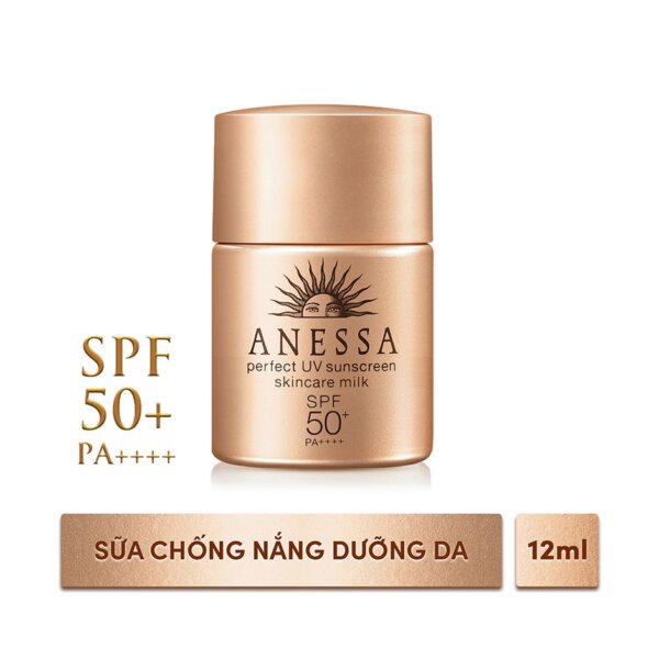 Sữa chống nắng bảo vệ hoàn hảo Anessa Perfect UV Sunscreen Skincare Milk SPF50+, PA++++ 12ml