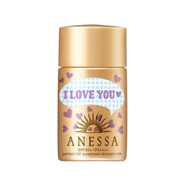 Sữa chống nắng bảo vệ hoàn hảo Anessa Perfect UV Sunscreen Skincare Milk SPF 50+, PA++++ 20ml (I LOVE YOU VER.)