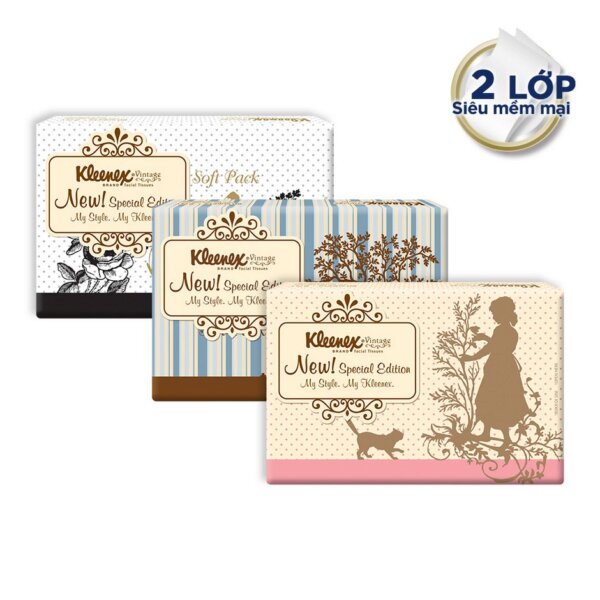 Khăn giấy bỏ túi Kleenex siêu mềm mại 50 tờ x 3 gói