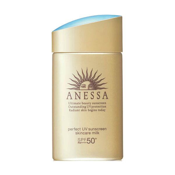 Sữa chống nắng dưỡng da bảo vệ hoàn hảo Anessa Perfect UV Skincare Milk SPF 50+ PA++++ 60ml + Xịt chống nắng dưỡng da hoàn hảo 60g
