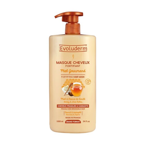 Kem ủ dành cho tóc yếu và dễ gãy Evoluderm chiết xuất Mật ong và Bơ hạt mỡ 1000ml