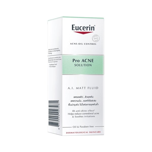 Kem dưỡng ẩm, kiểm soát nhờn, ngừa mụn Eucerin ProAcne Matt Fluid 50ml
