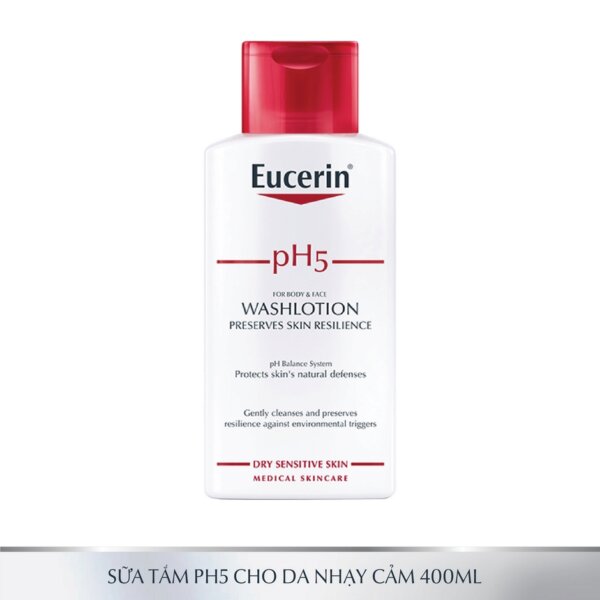 Sữa tắm cho da cơ thể nhạy cảm Eucerin Ph5 Skin-Protection Washlotion 400ml