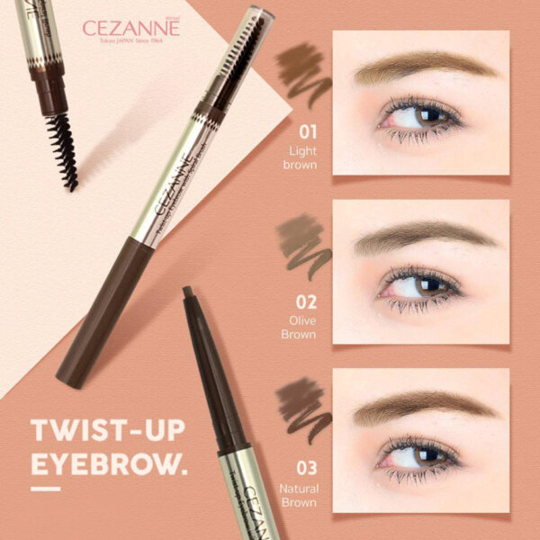 Bút kẻ lông mày Cezanne Twist - Up Eyebrown With Spiral Brush  - 0.23g-02