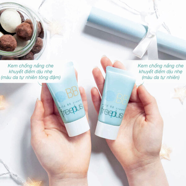 Kem chống nắng che khuyết điểm dịu nhẹ Freeplus Mild BB Cream D SPF24 PA++ 30g 