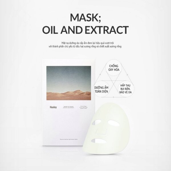 Mặt nạ Huxley Mask - Oil and Extract 25ml (1 hộp x 3 miếng)