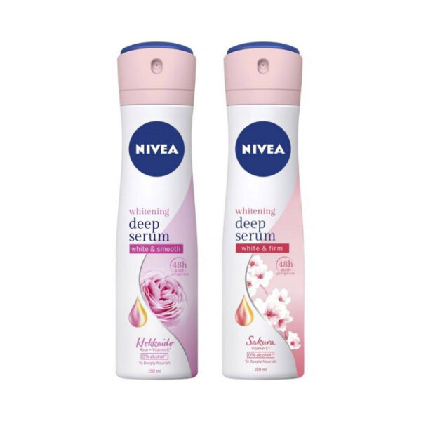 Xịt ngăn mùi Nivea serum trắng mịn hương hoa Sakura 150ml - 85308