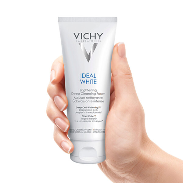 Sửa rửa mặt tạo bọt dưỡng trắng da giảm thâm nám Vichy Ideal White Brightening Deep Cleansing Foam 100ml