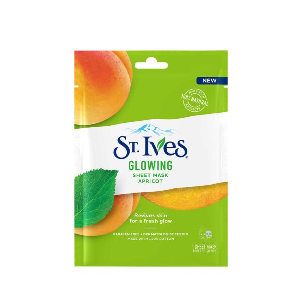 Mặt nạ giấy dưỡng da St.Ives chiết xuất Trái Mơ Glowing Apricot 23ml