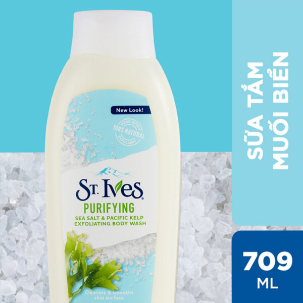 Sữa tắm dưỡng da St.Ives Muối biển Purifying Sea Salt 709ml