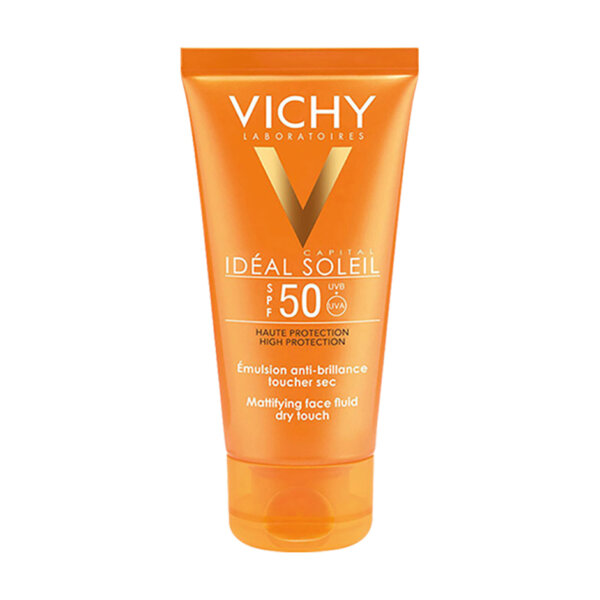Kem Chống Nắng Không Gây Nhờn Rít Vichy Ideal Soleil Dry Touch SPF 50 Chống Tia UVA + UVB 50ml