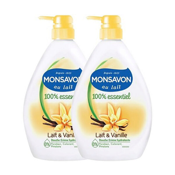 Combo 2 Sữa tắm chiết xuất sữa và hoa vani Monsavon (1000ml x2)